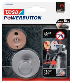 Tesa Powerbutton crochet classic ronde Crochet adhésif Powerbutton crochet classic ronde Crochet adhésif Tesa 675276000000 Photo no. 1