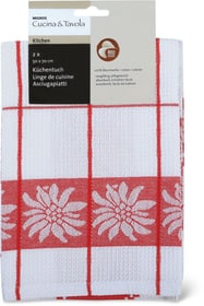 Cucina & Tavola Linge cuisine 2 pcs Linge cuisine 2 pcs Cucina & Tavola 700347200030 Dimensions L: 50.0 cm x H: 70.0 cm Couleur Rouge Photo no. 1