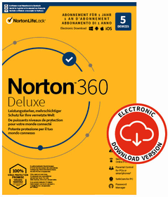 Norton Security 360 Deluxe with 50GB 5 Device - PC/Mac/Android/iOS - ESD Digital (ESD) Security 360 Deluxe with 50GB 5 Device - PC/Mac/Android/iOS - ESD Digital (ESD) Norton 785300155783 Bild Nr. 1