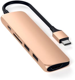 Satechi USB-C Slim Aluminium Multiport Adapter V2 Adapter USB-C Slim Aluminium Multiport Adapter V2 Adapter Satechi 785300142373 Bild Nr. 1