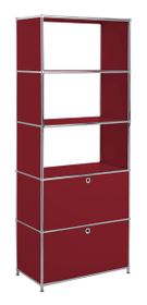 FLEXCUBE Regal FLEXCUBE Regal 401815510530 Grösse B: 77.0 cm x T: 40.0 cm x H: 193.0 cm Farbe Rot Bild Nr. 1