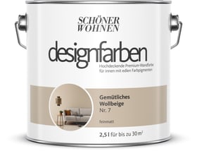 Designfarbe Wollbeige 2,5 l Wandfarbe Schöner Wohnen 660978400000 Inhalt 2.5 l Bild Nr. 1