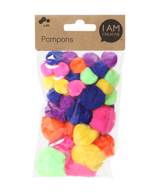 Pompons, neon Mix, 48 pzz. Pompons, neon Mix, 48 pzz. 666786600000 N. figura 1