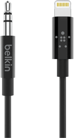 MIXIT Charge/Sync 3,5mm Audio - Lightning (1,8m) - Schwarz Audio Kabel Belkin 785300150018 Bild Nr. 1