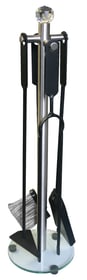 Alpertec Serviteur de cheminée, 4 pièces, Acier inox. Serviteur de cheminée, 4 pièces, Acier inox. Alpertec 639015200000 Photo no. 1