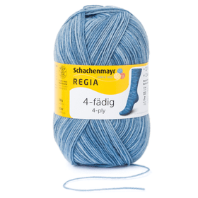 Sockenwolle Regia Schachenmayr 665633701936 Farbe Blau bunt Grösse L: 16.0 cm x H: 8.0 cm Bild Nr. 1