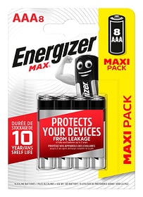 Energizer MAX AAA LR03 8p. Batterie MAX AAA LR03 8p. Batterie Energizer 704756300000 Photo no. 1