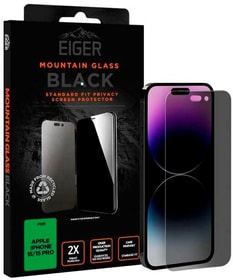 Mountain Glass Black iPhone 15/ iPhone 15 Pro Smartphone Schutzfolie Eiger 785302408696 Bild Nr. 1