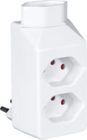Abzweigstecker 3x weiss