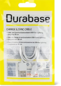 USB-A to Lightning Charge & Sync Cable Kabel Durabase 798666400000 Bild Nr. 1
