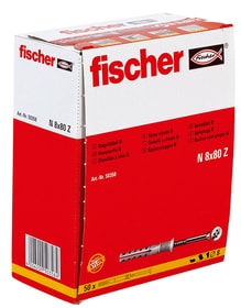 fischer Tampon à clou N 8 x 80/40 avec vis Tampon à clou Tampon à clou N 8 x 80/40 avec vis Tampon à clou fischer 605442800000 Photo no. 1