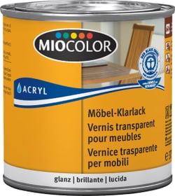 Möbel-Klarlack hochglänzend Farblos 375 ml Klarlack Miocolor 661180800000 Farbe Farblos Inhalt 375.0 ml Bild Nr. 1