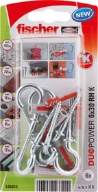 fischer DUOPOWER 6 x 30 avec crochet rond Cheville universelle DUOPOWER 6 x 30 avec crochet rond Cheville universelle fischer 605441100000 Photo no. 1