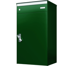 Boîtes-aux-lettres avec casier verroillable pour colis s:box 17 vert mousse/vert