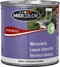 Synthetic Weisslack glanz weiss 375 ml Synthetic Weisslack Miocolor 661445800000 Farbe Weiss Inhalt 375.0 ml Bild Nr. 1