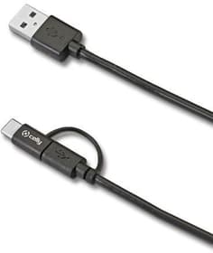 Micro Usb Cable with USB-C adapter 15W Cavo Celly 772850100000 N. figura 1