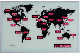 NexTime Orologio da parete World Time Digit 55 x 36 Horologe murale Orologio da parete World Time Digit 55 x 36 Horologe murale NexTime 785300138463 N. figura 1