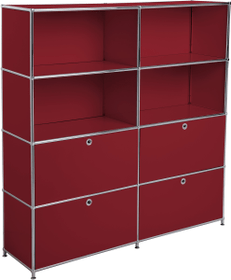 FLEXCUBE Regal FLEXCUBE Regal 401815120430 Grösse B: 152.0 cm x T: 40.0 cm x H: 155.5 cm Farbe Rot Bild Nr. 1