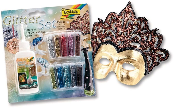 Image of Folia Glitzerset Flocken, 10 Farben Glitzer