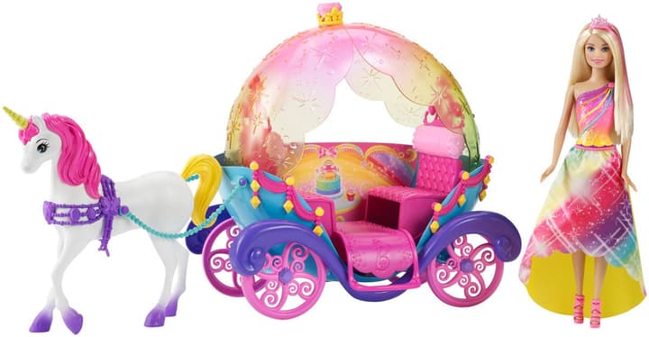 Barbie Regenbogen Prinzessin, Einhorn und Kutsche Regenbogen Prinzessin, Einhorn und Kutsche Barbie 74793450000016 Bild Nr. 1