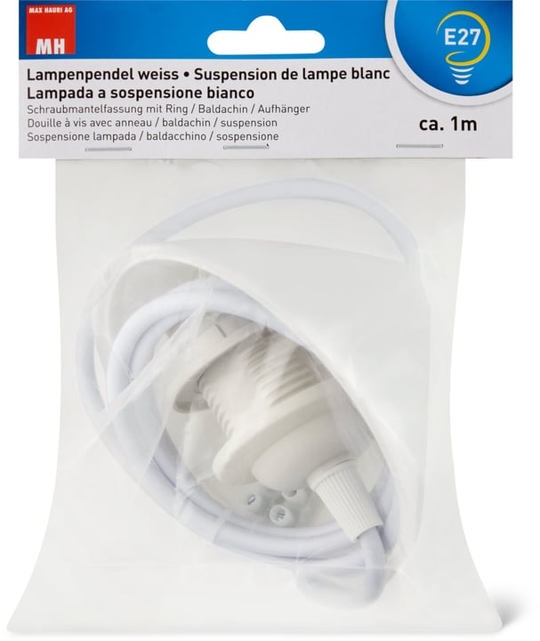 Image of Lampenpendel E27 weiss L=1,0m