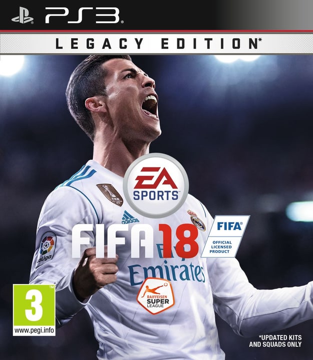 PS3 - FIFA 18 - Legacy Edition Box PS3 - FIFA 18 - Legacy Edition Box 785300122667 Langue Allemand, Français, Italien Plate-forme Sony PlayStation 3 Photo no. 1