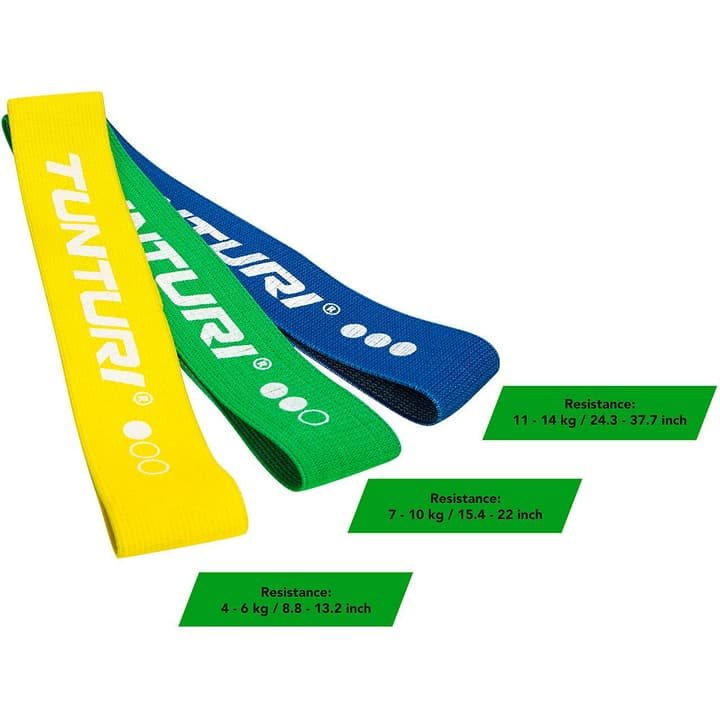 Image of Tunturi Textile Resistance Band 3-Piece Set Fitnessband