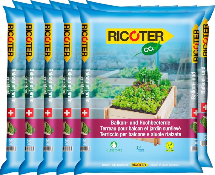 Image of Ricoter Balkon- und Hochbeeterde, 10 x 30 l Spezialerde bei Do it + Garden von Migros