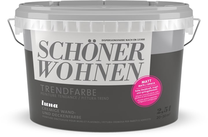 Image of Schöner Wohnen Trendfarbe Matt Luna 2.5 l Wandfarbe