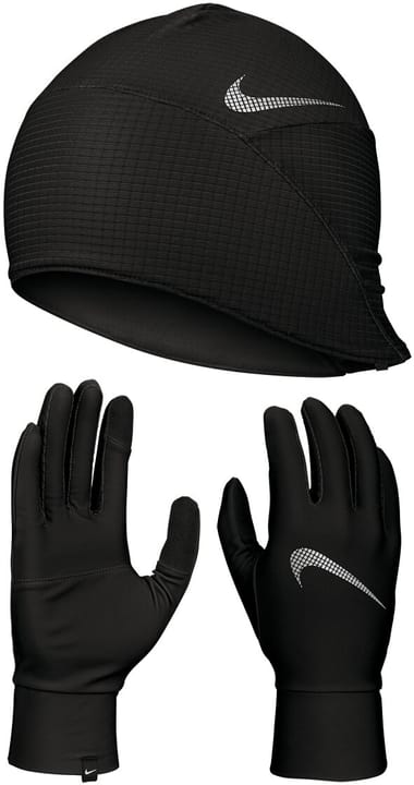 Image of Nike Essential Hat and Glove Set Laufset Mütze/ Handschuhe schwarz bei Migros SportXX