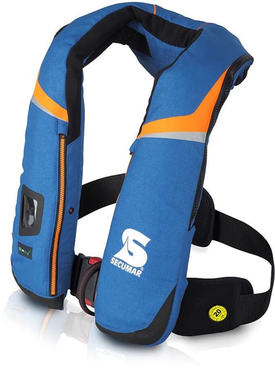 SECUMAR Gilet de sauvetage gonflable Scout bleu clair-orange Gilet de sauvetage