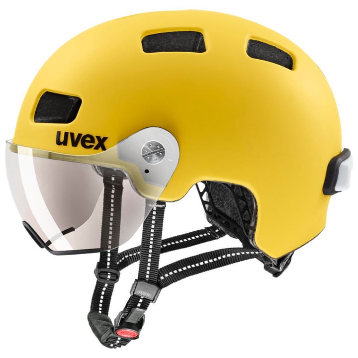 Image of Uvex Rush visor Velohelm dunkelgelb