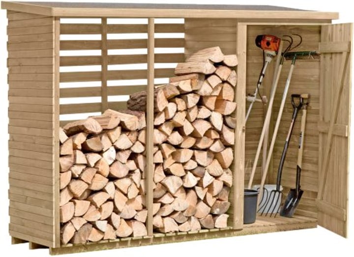 Image of Geräteschrank mit Kaminholzregal Gartenschrank bei Do it + Garden von Migros