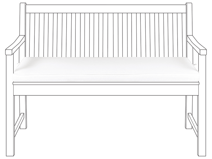 Image of Beliani Auflage für Gartenbank VIVARA cremeweiss 112 x 54 5 cm Polsterauflage