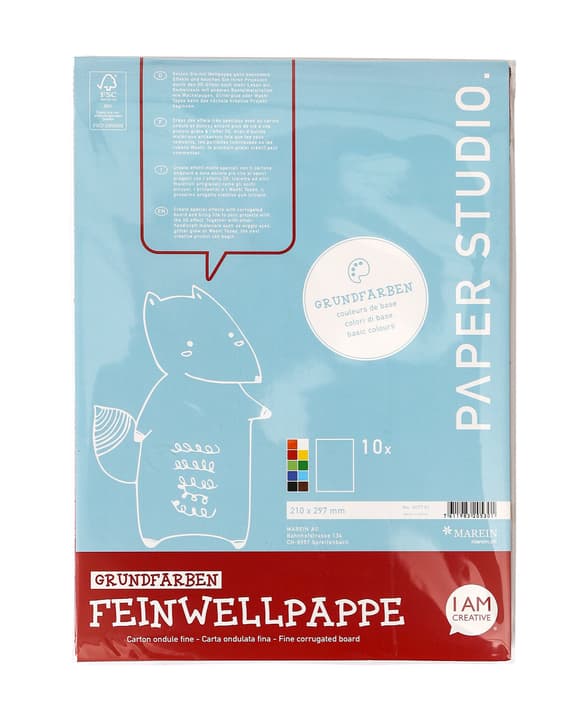 Image of Feinwellpappe A4, 10 Blatt, Grundfarben Pappe bei Do it + Garden von Migros