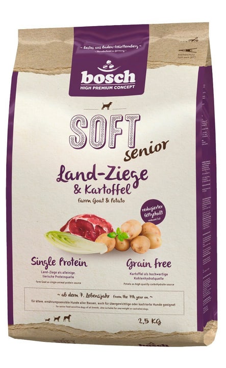 Image of bosch HPC Soft Senior Ziege & Kartoffel, 2.5 kg Trockenfutter