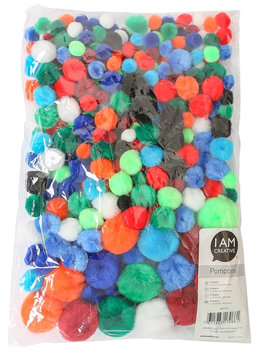 Image of I AM CREATIVE Pomponset, Ø: 10–35 mm, assortiert Pompon Set