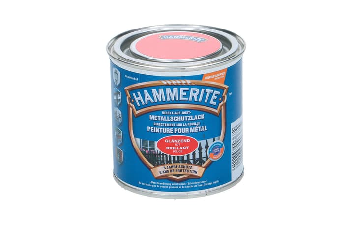 Image of Hammerite Metallschutzlack Hochglanz Rot 250 ml