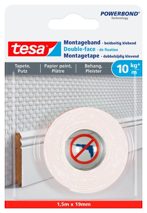 Image of Tesa Montageband Tapete & Putz