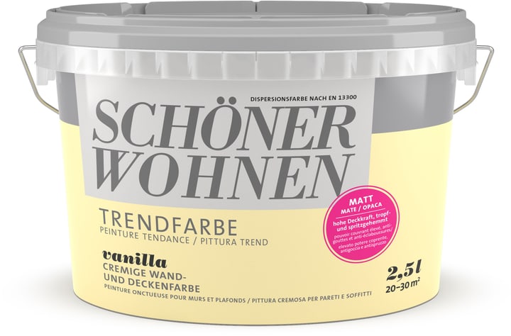 Image of Schöner Wohnen Trendfarbe Matt Vanilla 2.5 l Wandfarbe