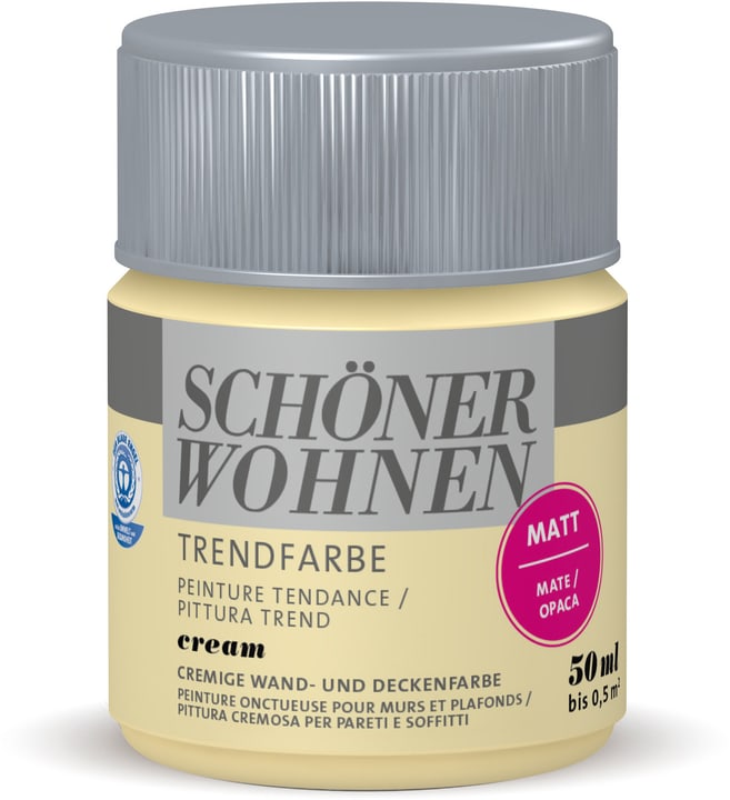 Schöner Wohnen Vernice di tendenza opaca tester Cream 50 ml