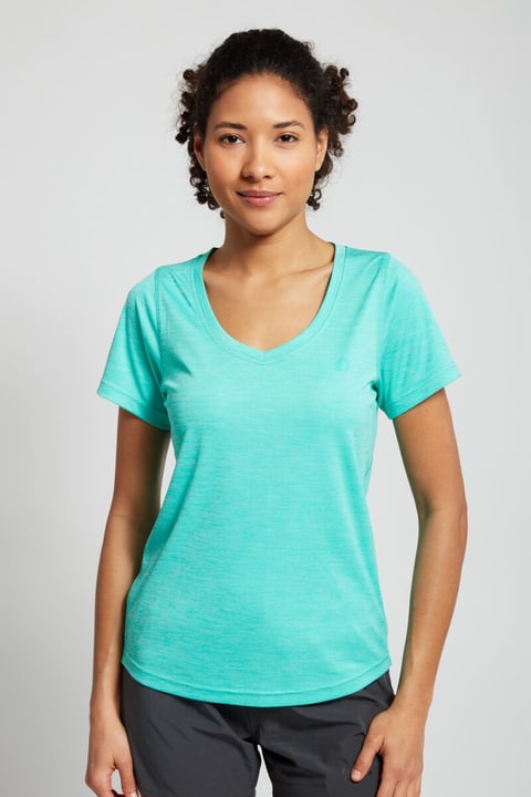 Image of Perform W Shirt V-neck Fitnessshirt smaragd