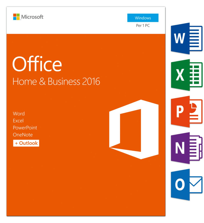 Microsoft PC - Office Home and Business 2016 Physisch (Box) PC - Office Home and Business 2016 Physisch (Box) Microsoft 785300121054 Bild Nr. 1