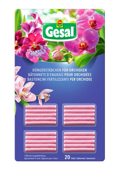 Image of Compo Gesal Düngerstäbchen für Orchideen, 20 Stäbchen Düngestäbchen