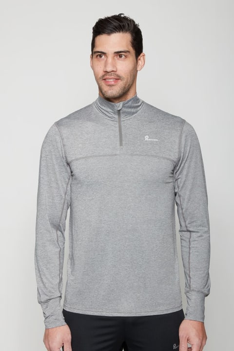 Image of Perform M Longsleeve 1/2 Zip Laufpullover dunkelgrau bei Migros SportXX