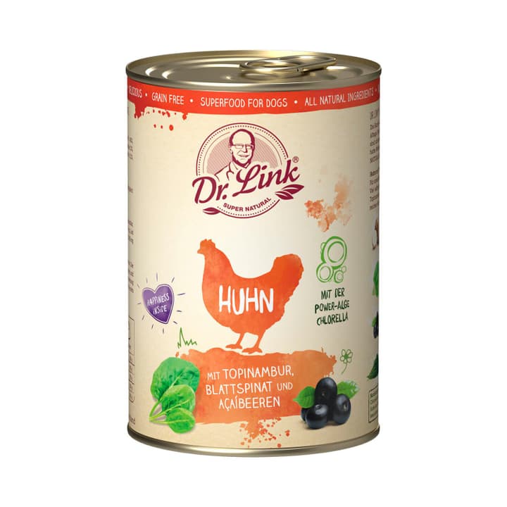 Image of Dr. Link Super Naturale Huhn, 0.4 kg Nassfutter