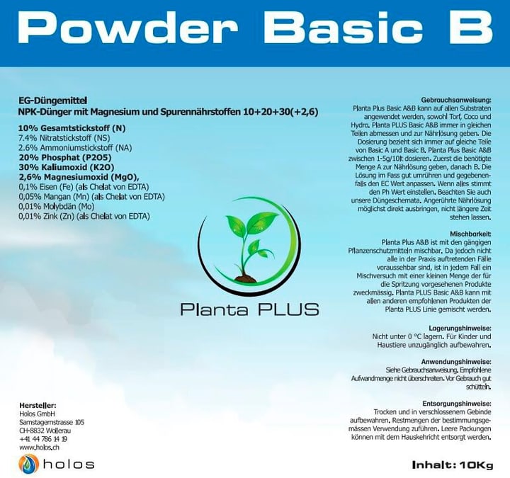 PlantaPlus Polvere Basic B-10 kg