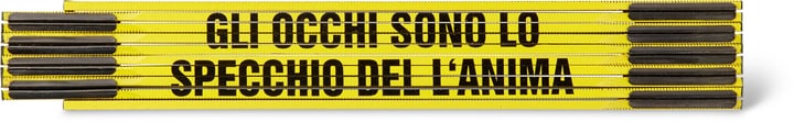 Metri pieghevoli "GLI OCCHI SONO LO SPECCHIO DEL L'ANIMA", GELB/SCHWARZ" Metri pieghevoli "GLI OCCHI SONO LO SPECCHIO DEL L'ANIMA", GELB/SCHWARZ" 603689000000 N. figura 1