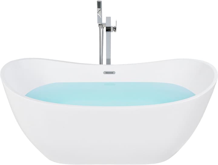 Image of Beliani Badewanne freistehend weiss oval 170 x 77 cm ANTIGUA Freistehende