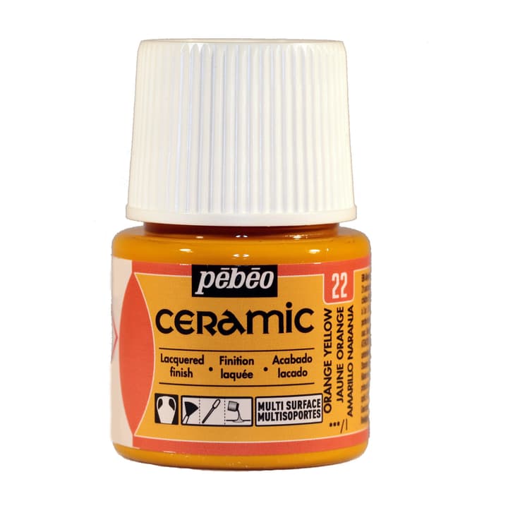 Image of Pébéo Ceramic Keramikmalfarbe 22 Orange Yellow 45ml Keramikfarbe